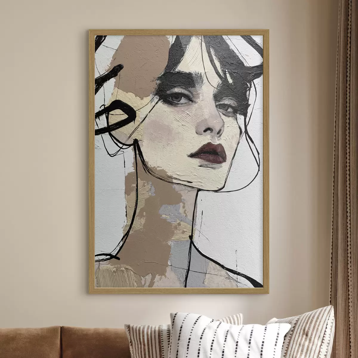 Plakat Abstrakcyjny portret kobiety f50569