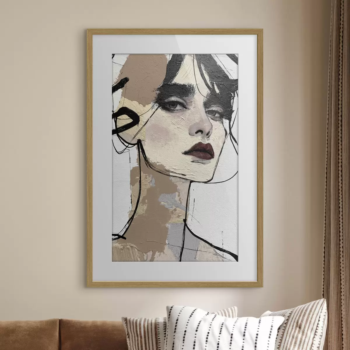 Plakat Abstrakcyjny portret kobiety f50569