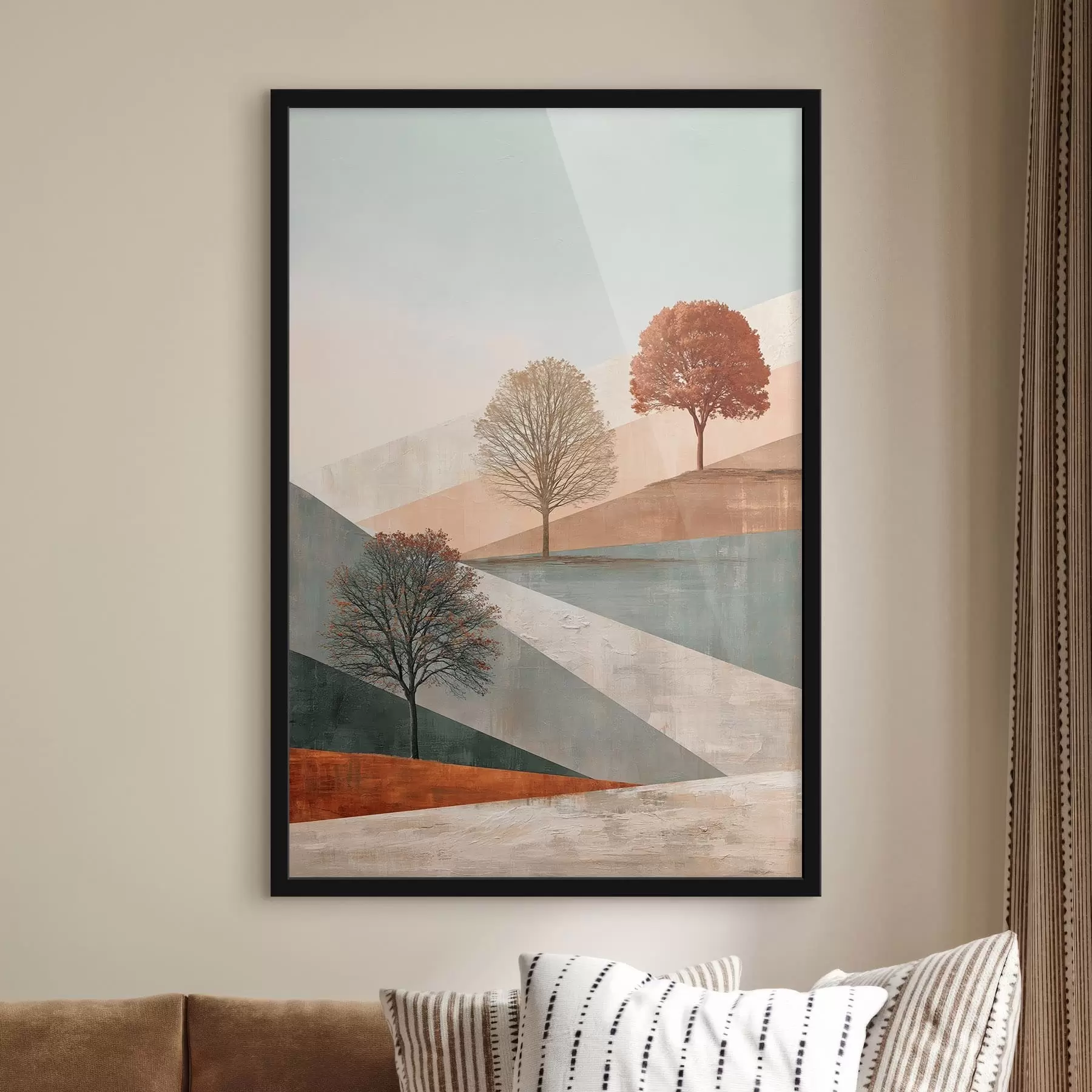 Fototapeta Abstrakcyjny pejzaż z drzewami f50570