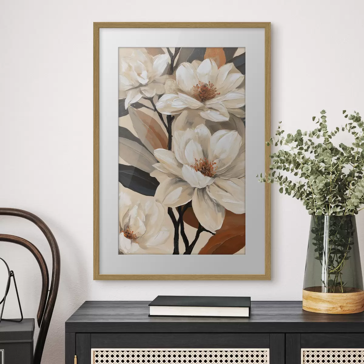 Plakat Magnolie w stylu vintage f50684