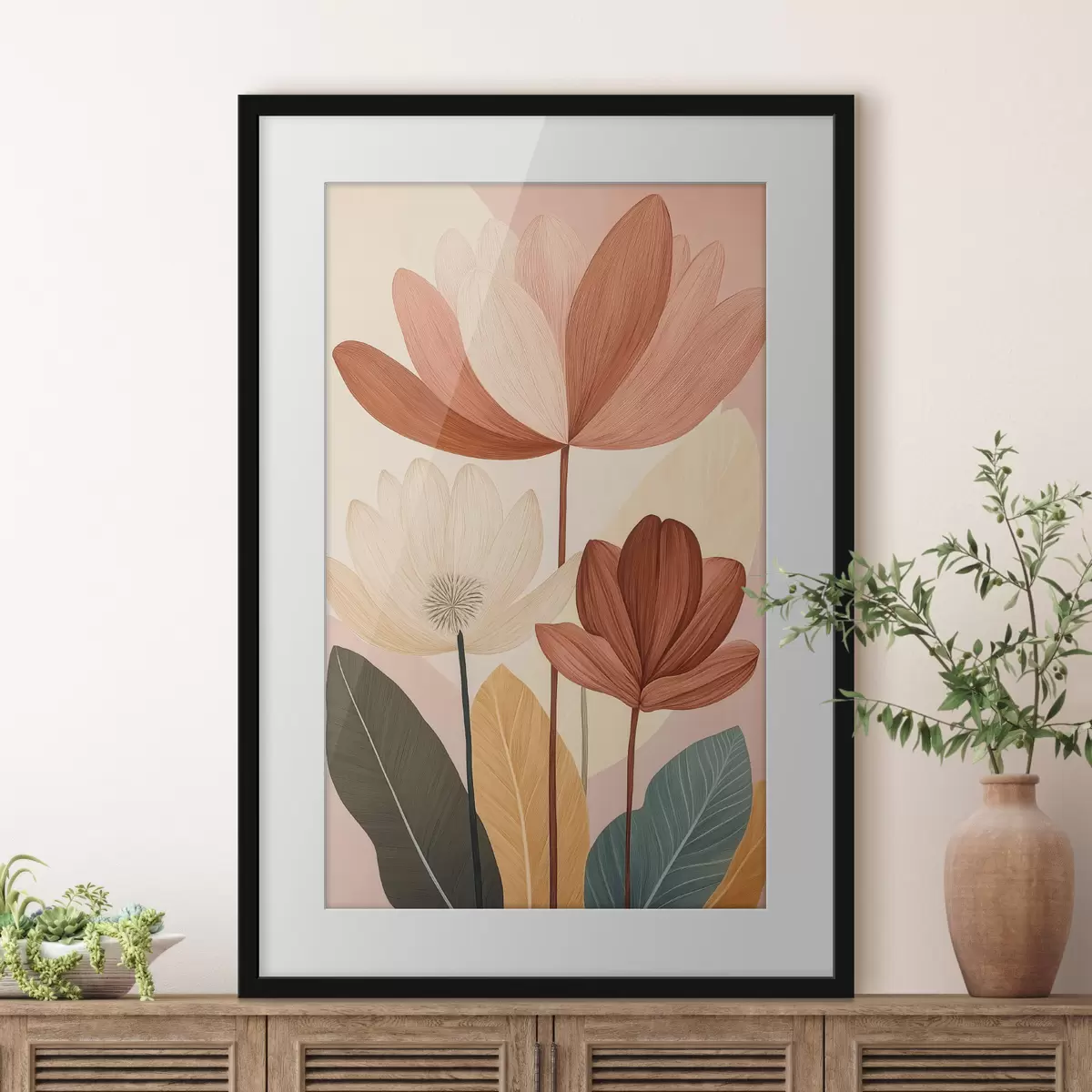 Plakat Streszczenie kwiaty f50706