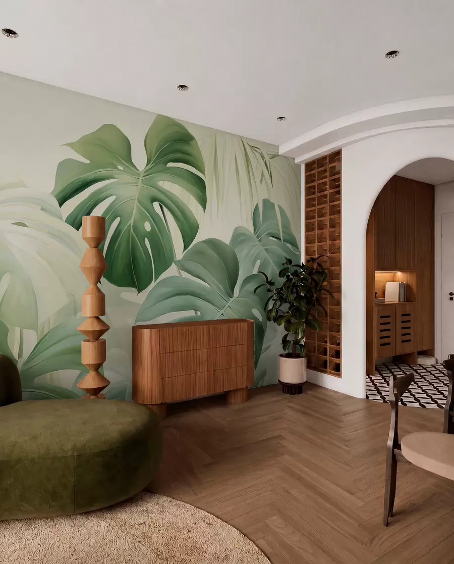 Fototapeta Monstera, liście palmowe w05909