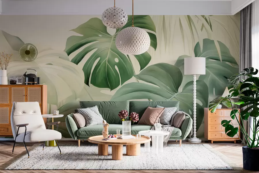 Fototapeta Monstera, liście palmowe w05909