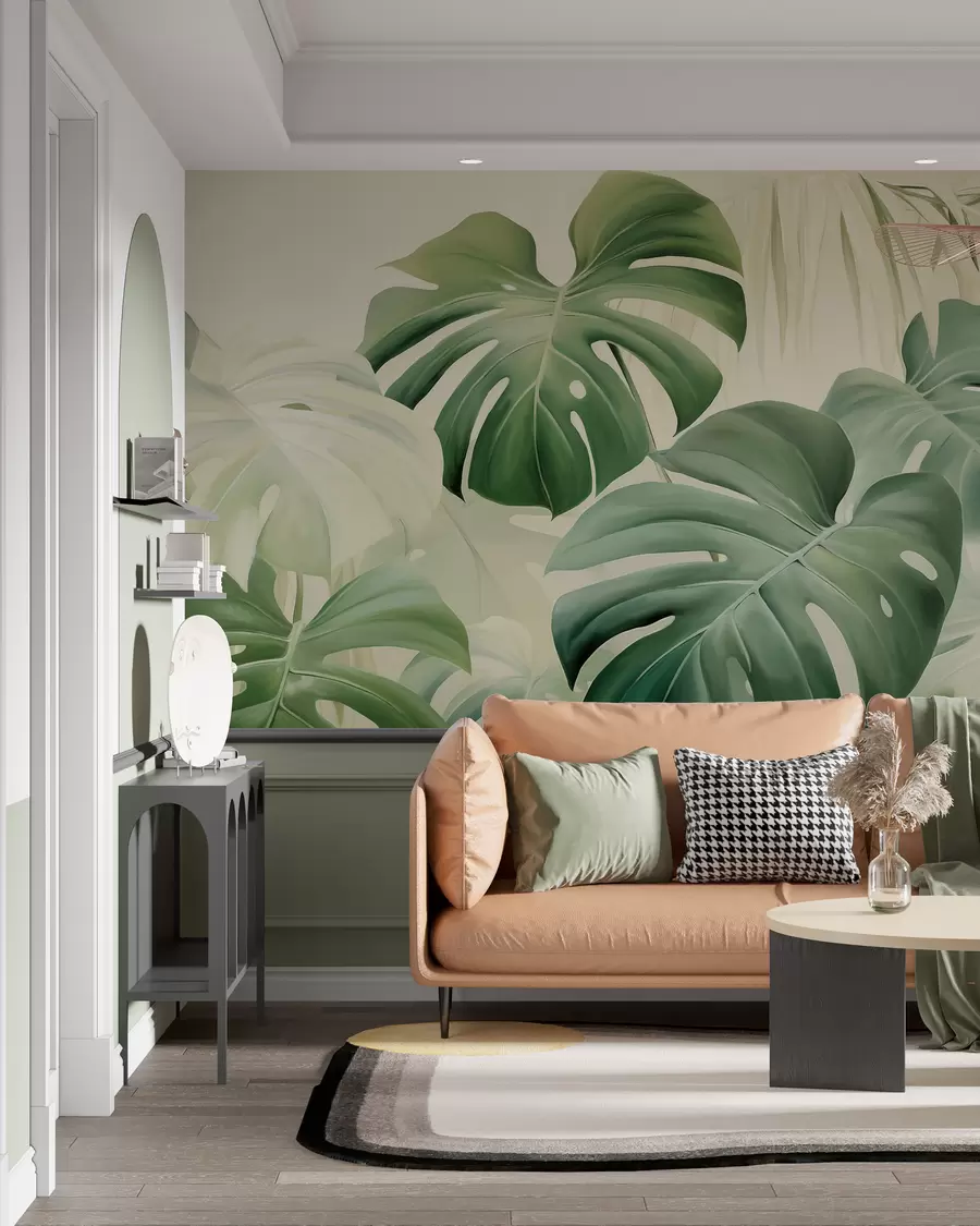 Fototapeta Monstera, liście palmowe w05909