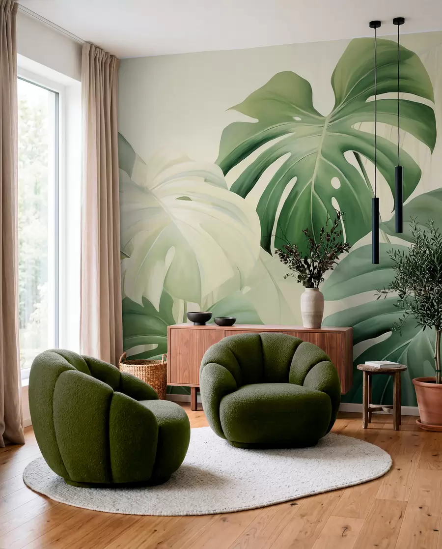 Fototapeta Monstera, liście palmowe w05909