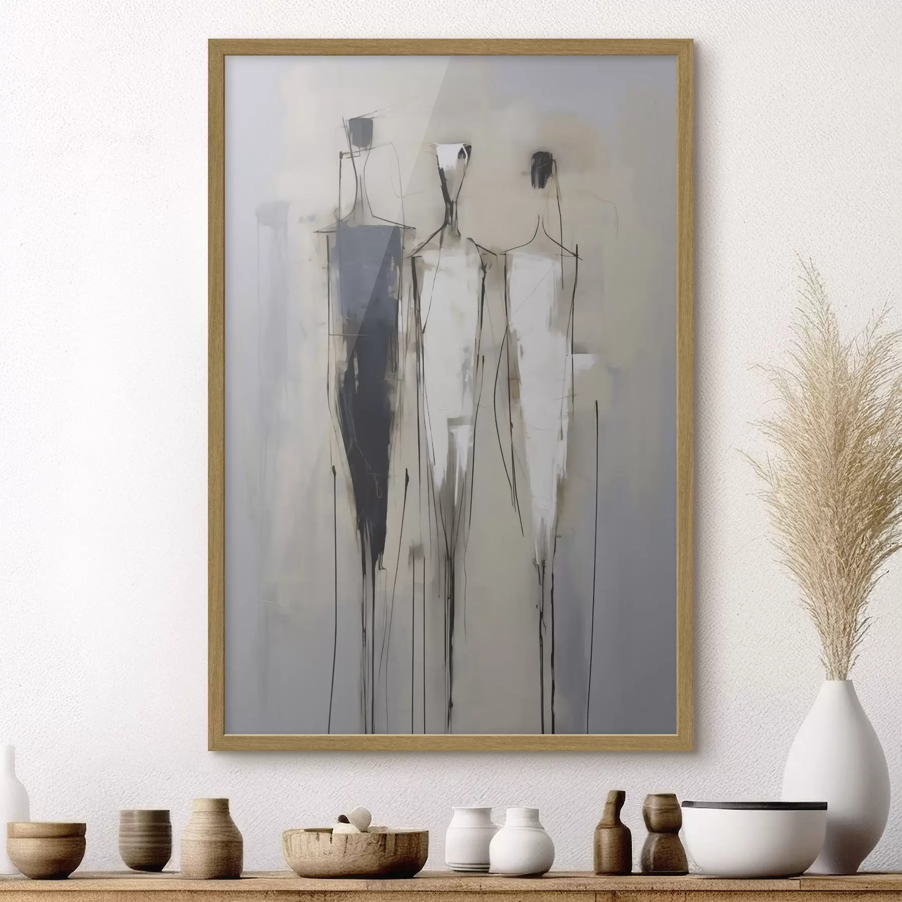 Fototapeta Abstrakcyjne sylwetki, imitacja malarstwa f50849