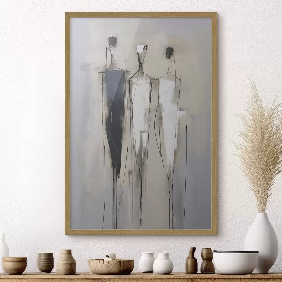 Fototapeta Abstrakcyjne sylwetki, imitacja malarstwa f50849
