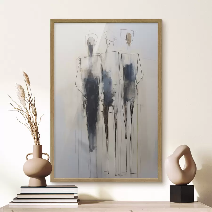 Fototapeta Abstrakcyjne sylwetki, imitacja malarstwa f50850