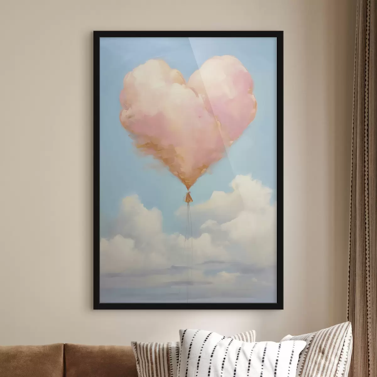 Plakat Chmura w kształcie serca, styl naśladujący malarstwo f50853