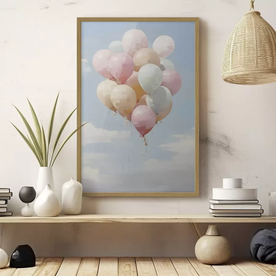 Fototapeta Balony, imitacja obrazu f50854