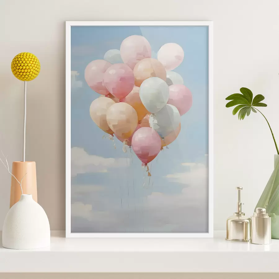 Fototapeta Balony, imitacja obrazu f50854
