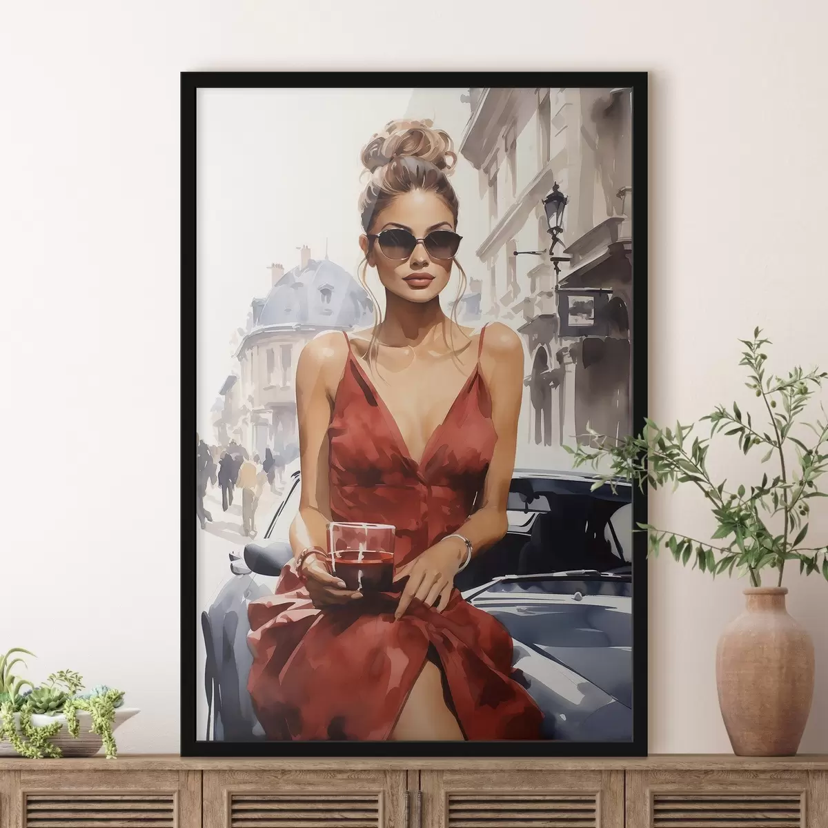 Plakat „Kobieta w czerwieni” autorstwa Convertible f50745