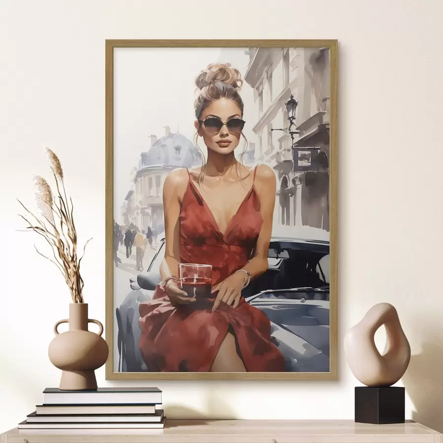 Fototapeta „Kobieta w czerwieni” autorstwa Convertible f50745