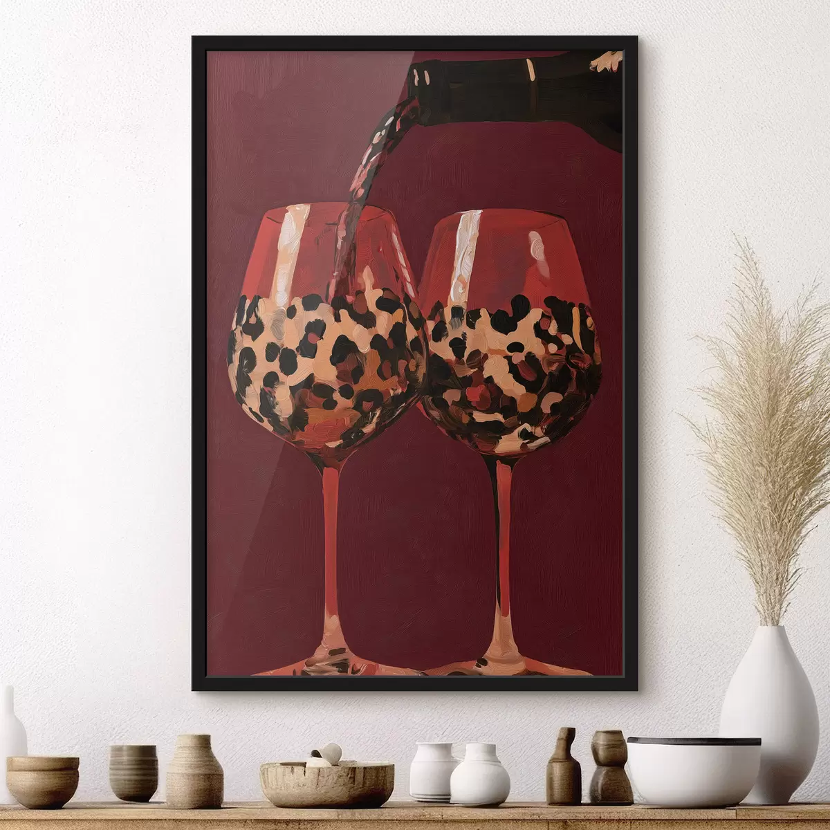 Plakat Dwa kieliszki do wina f50900