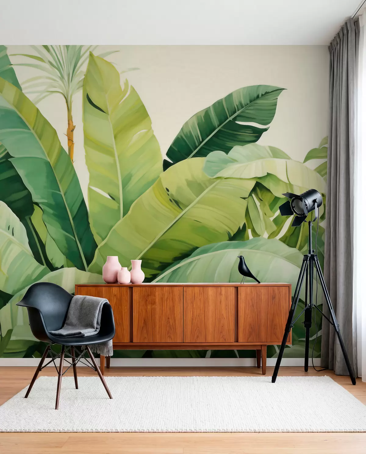 Fototapeta Zielone liście bananowca w05975