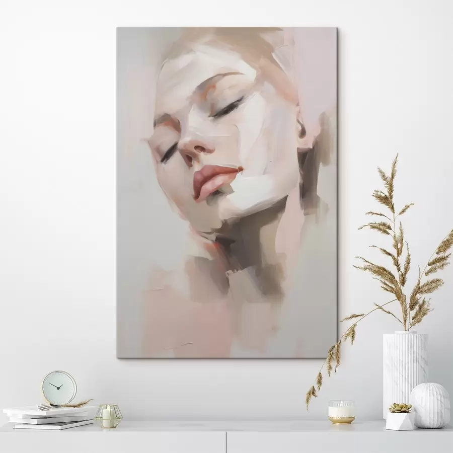 Obraz Abstrakcyjny portret młodej kobiety s50977