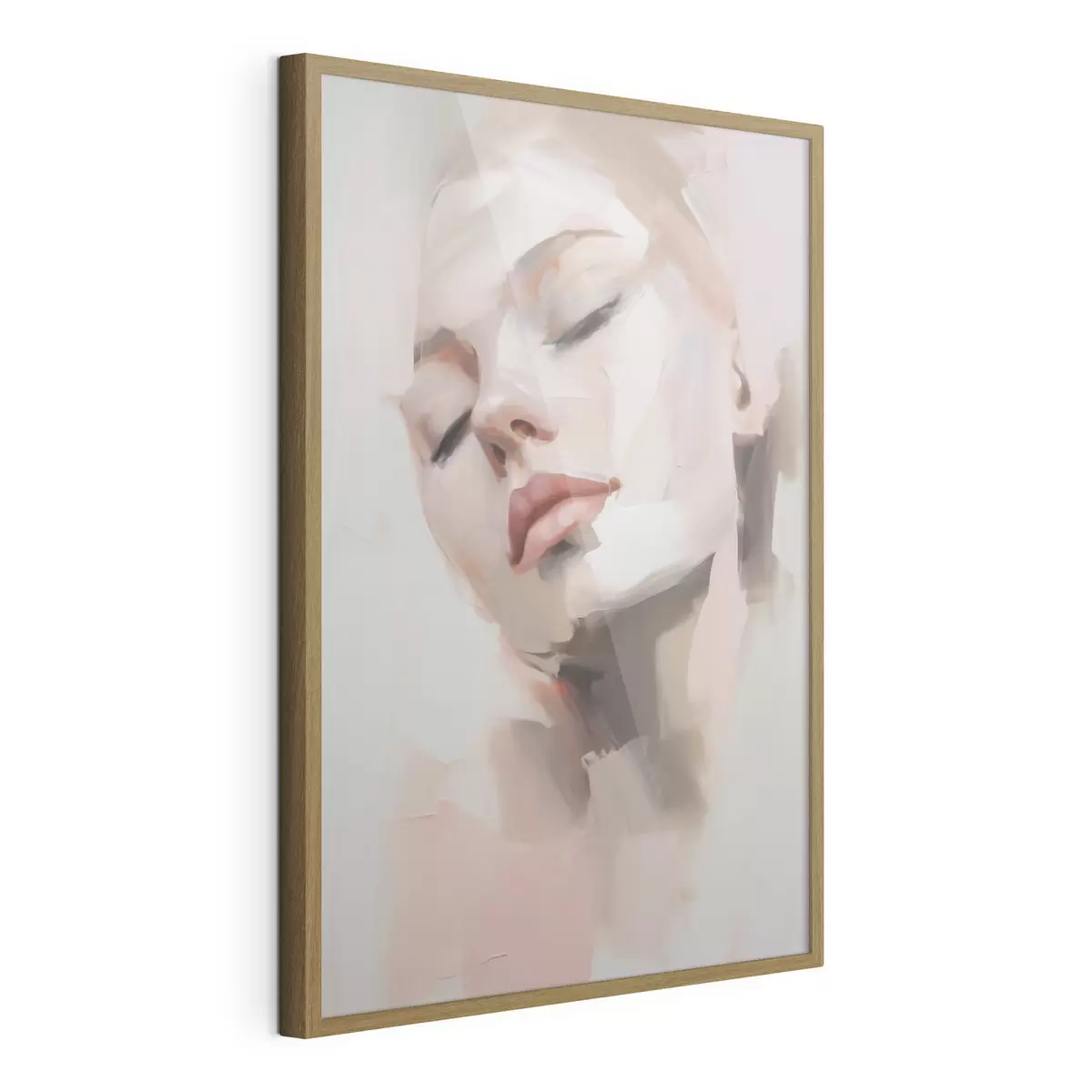 Plakat Abstrakcyjny portret młodej kobiety f50977
