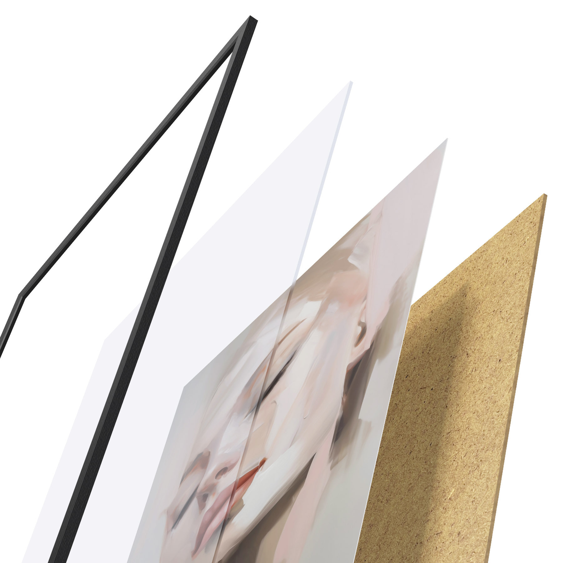 Plakat Abstrakcyjny portret młodej kobiety f50977