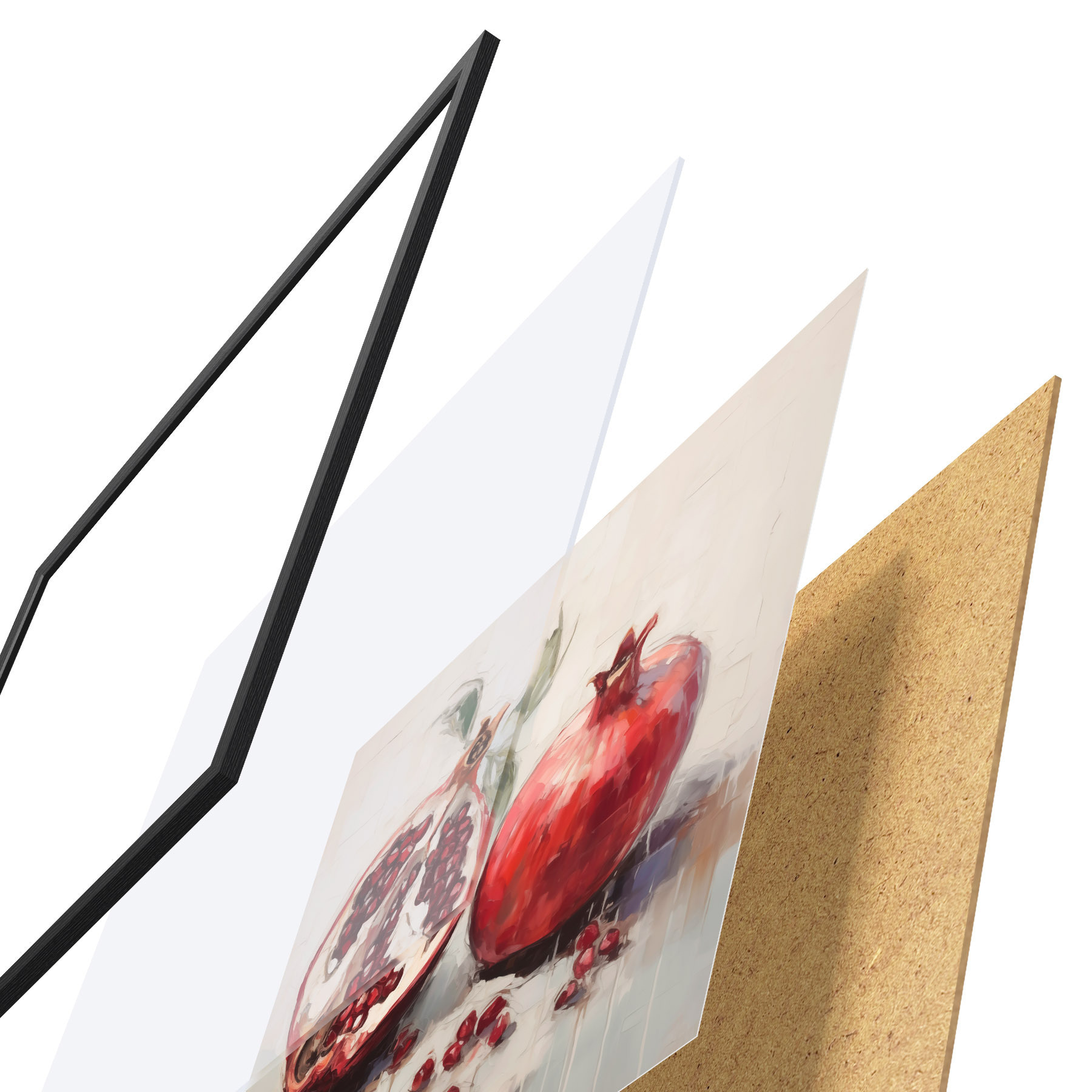 Plakat Dojrzałe granaty, obraz w stylu imitacji f50981