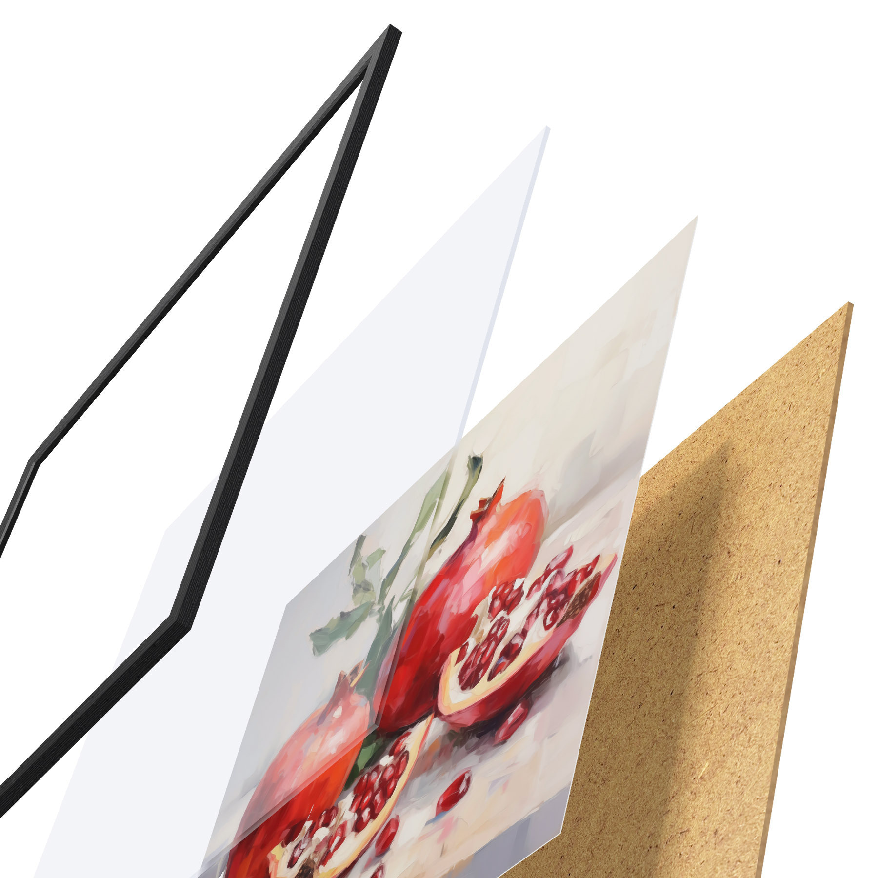 Plakat Granaty, obraz w stylu imitacji f50982