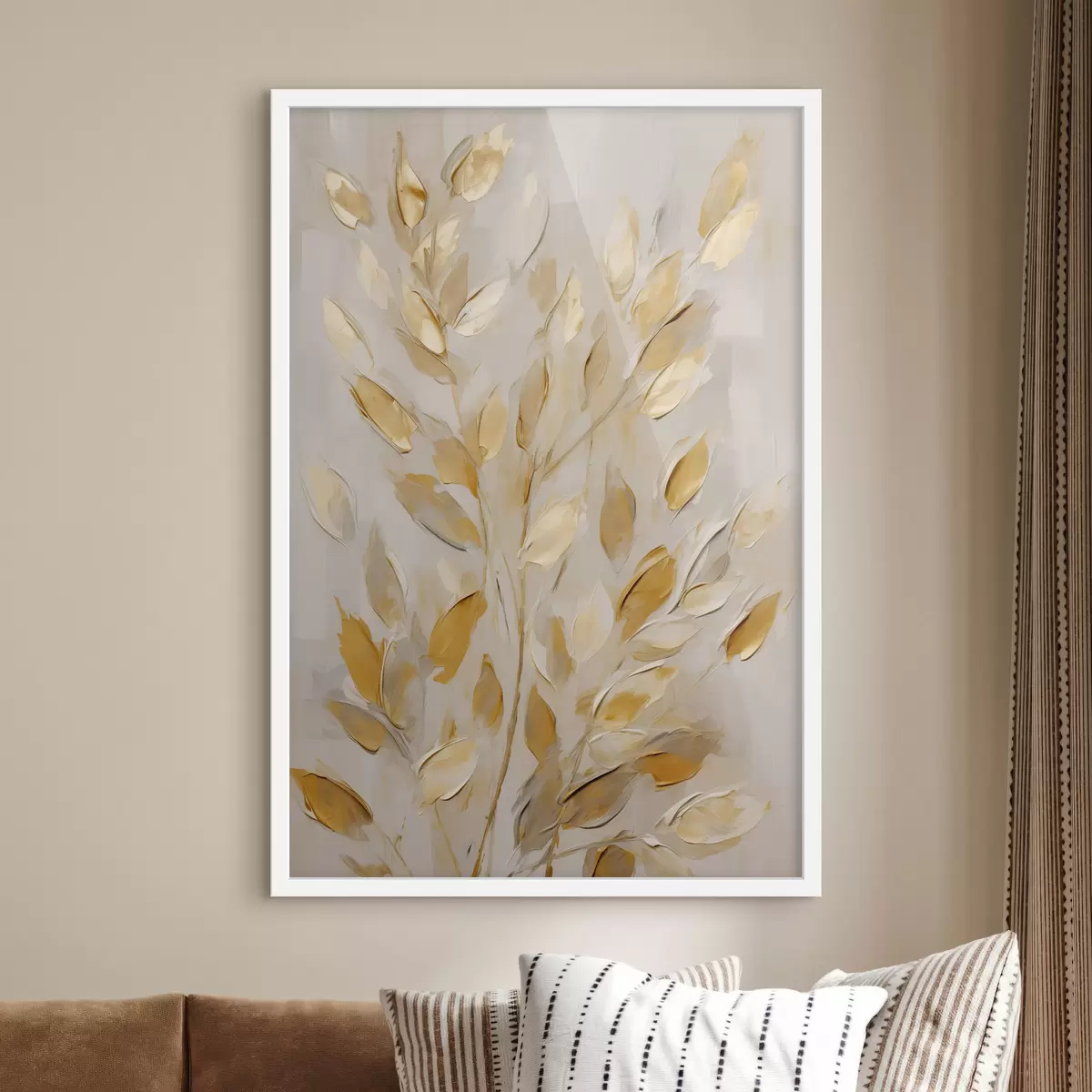 Plakat Abstrakcyjna roślinność, imitacja malarstwa f50994