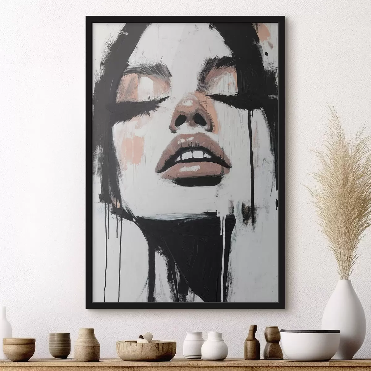Plakat Abstrakcyjny portret f51000