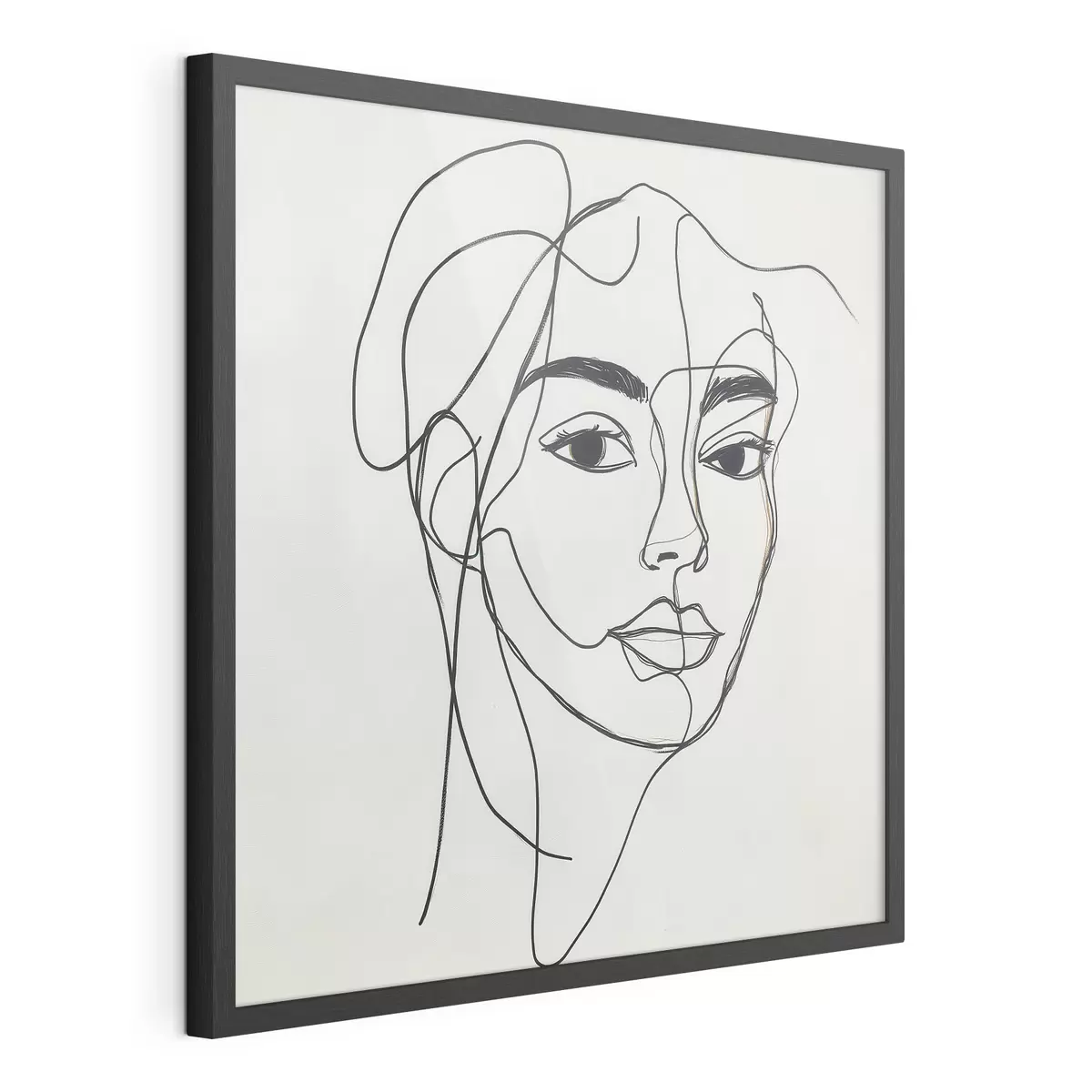 Plakat Liniowy portret twarzy f51001
