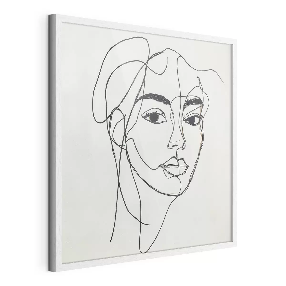 Plakat Liniowy portret twarzy f51001