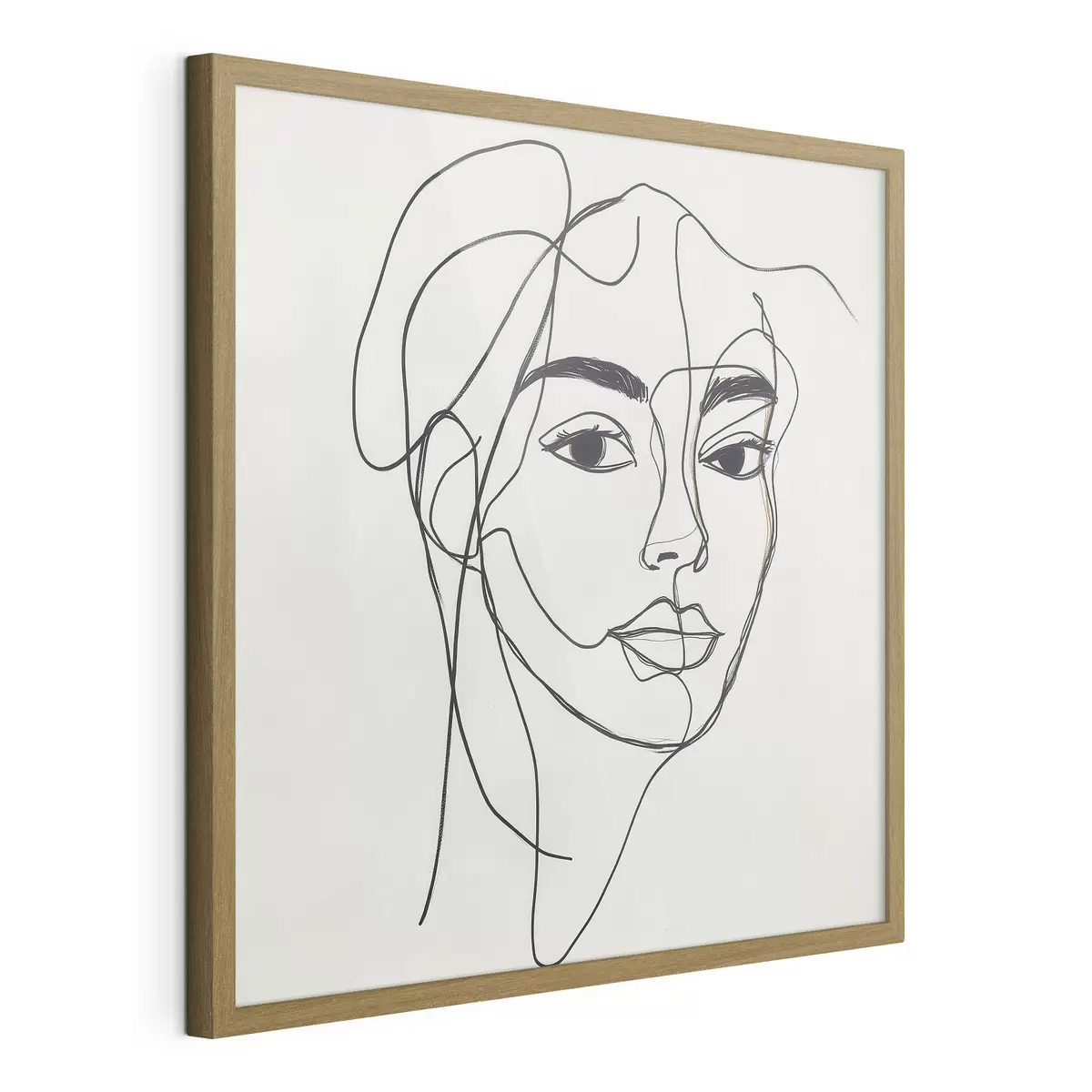 Plakat Liniowy portret twarzy f51001