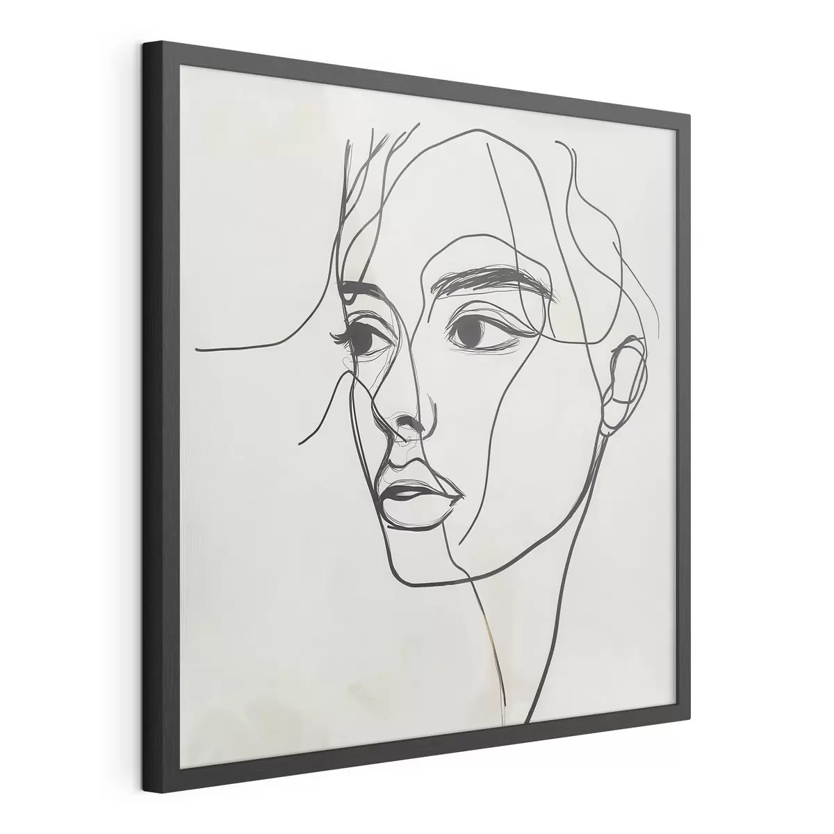 Plakat Liniowy portret twarzy f51002