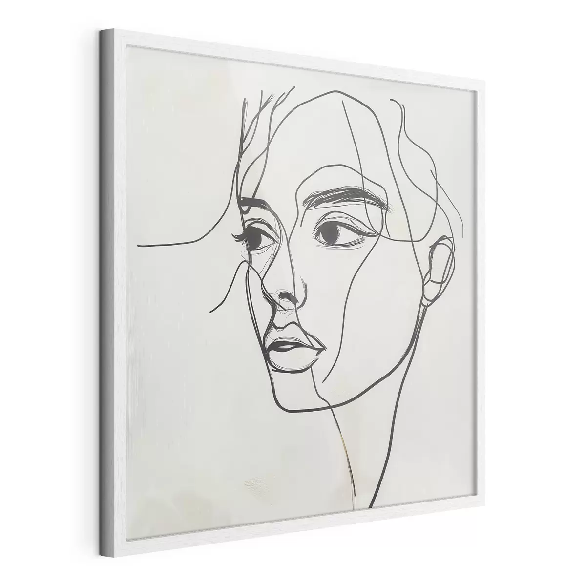 Plakat Liniowy portret twarzy f51002