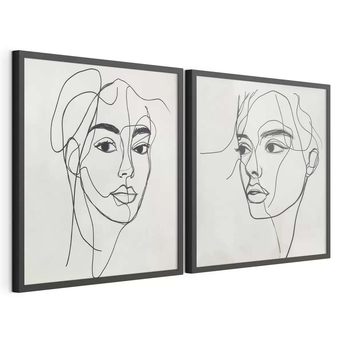 Plakat Liniowe, abstrakcyjne twarze d31069