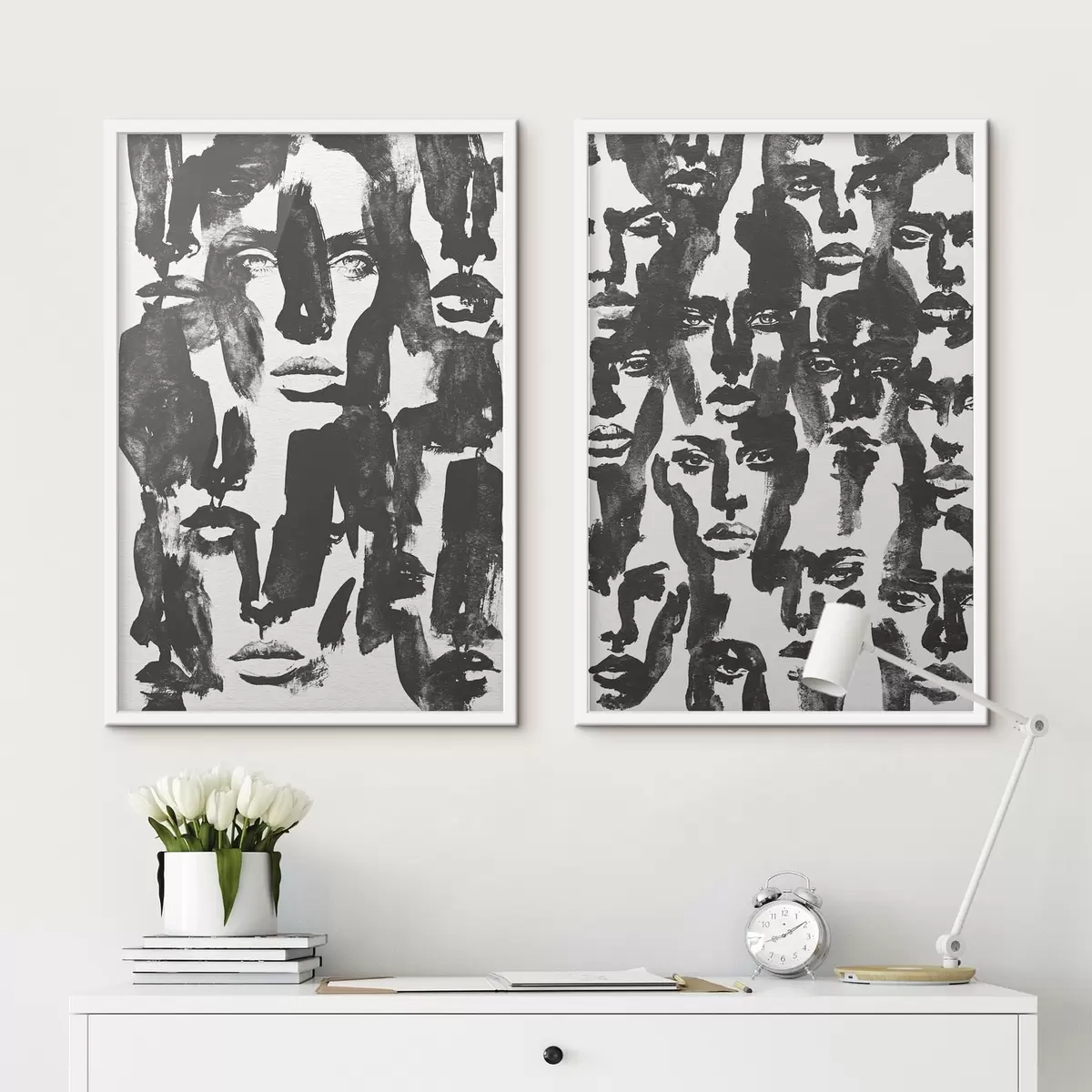 Plakat Abstrakcyjne twarze d31035