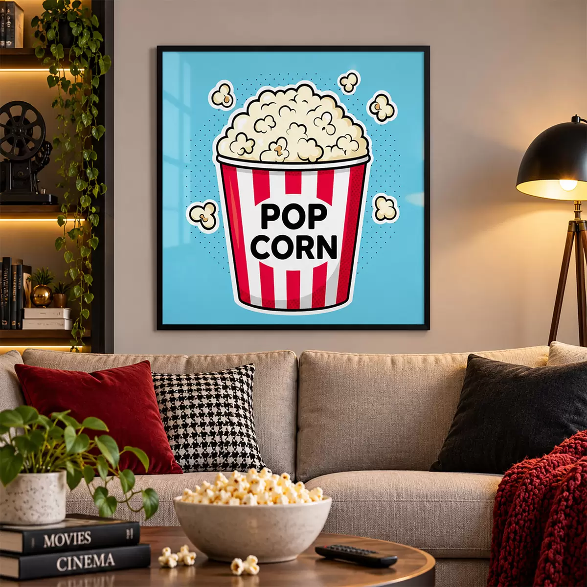 Plakat Czas na przekąskę z pysznym popcornem f50791