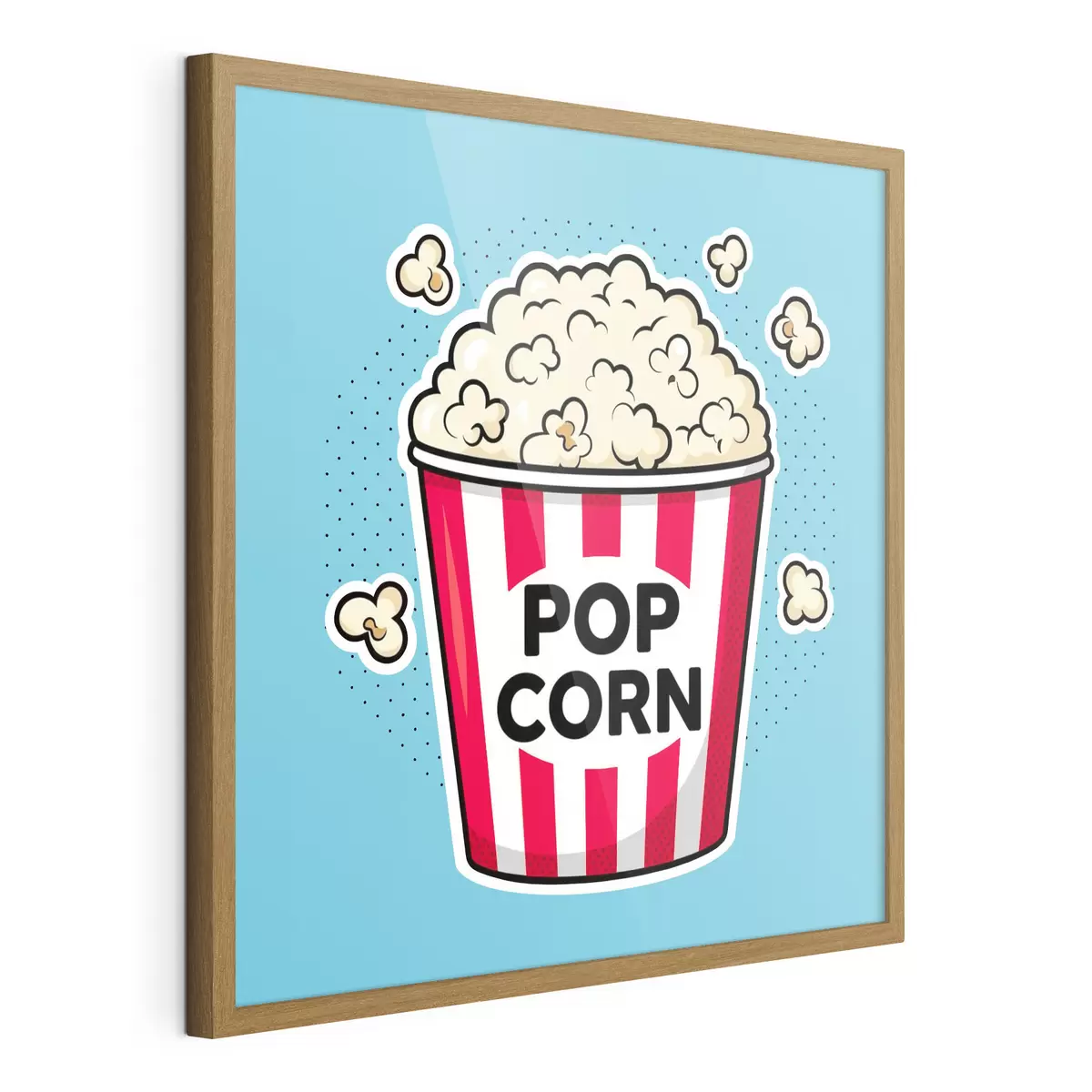 Plakat Czas na przekąskę z pysznym popcornem f50791