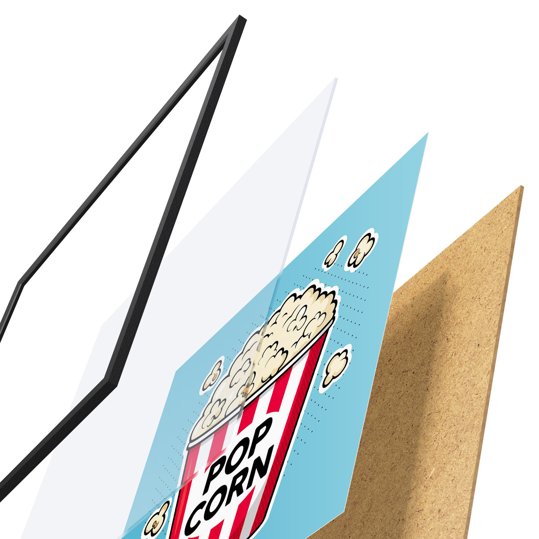 Plakat Czas na przekąskę z pysznym popcornem f50791