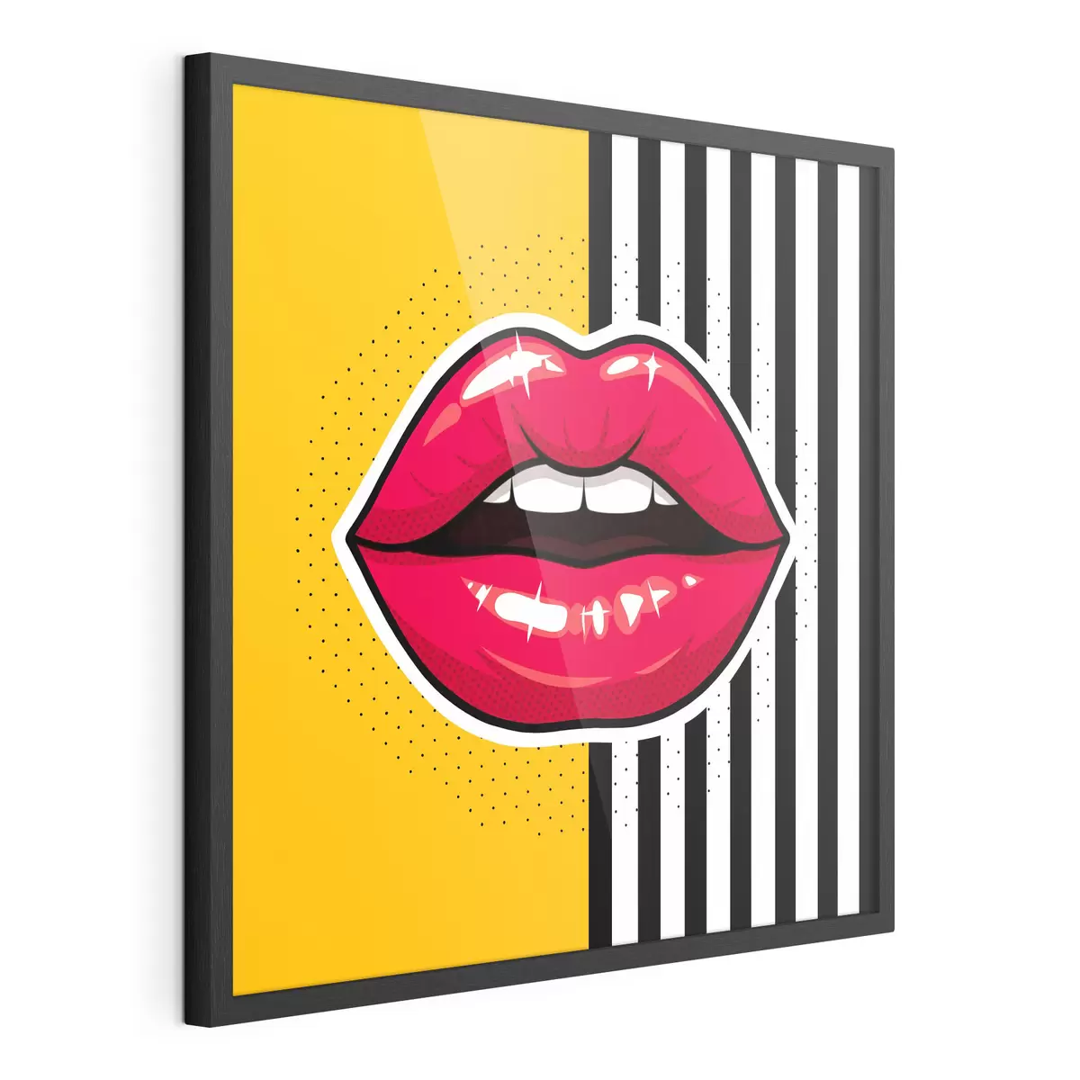 Plakat Wyraziste usta na żywym tle f50790