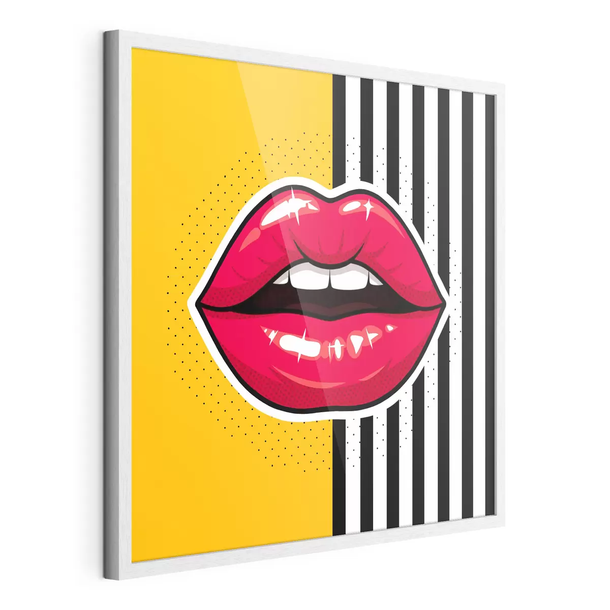 Plakat Wyraziste usta na żywym tle f50790