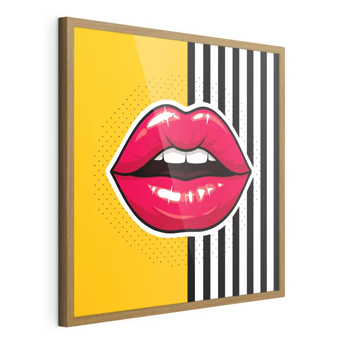 Plakat Wyraziste usta na żywym tle f50790