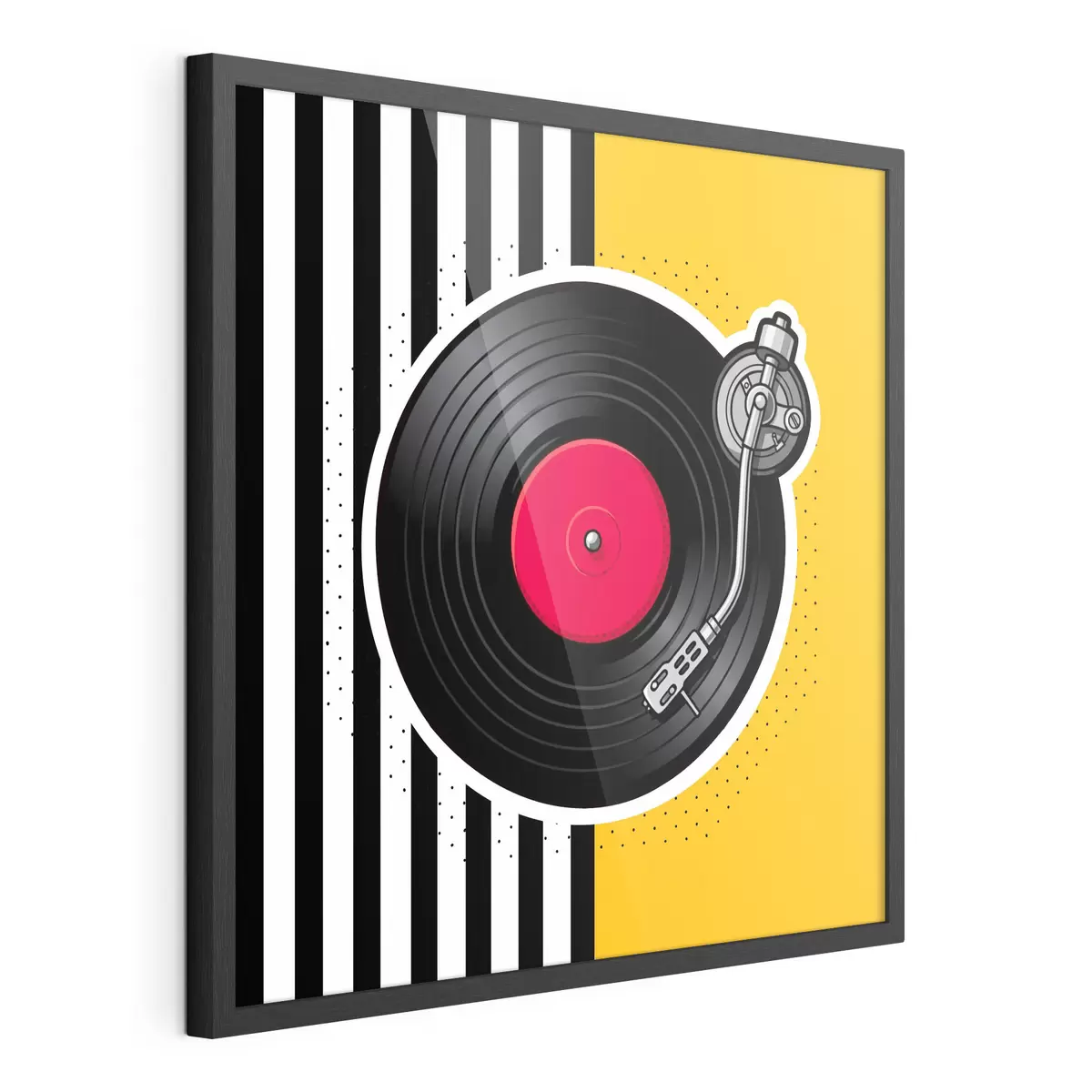 Plakat Stylowy gramofon w żywych kolorach f50789