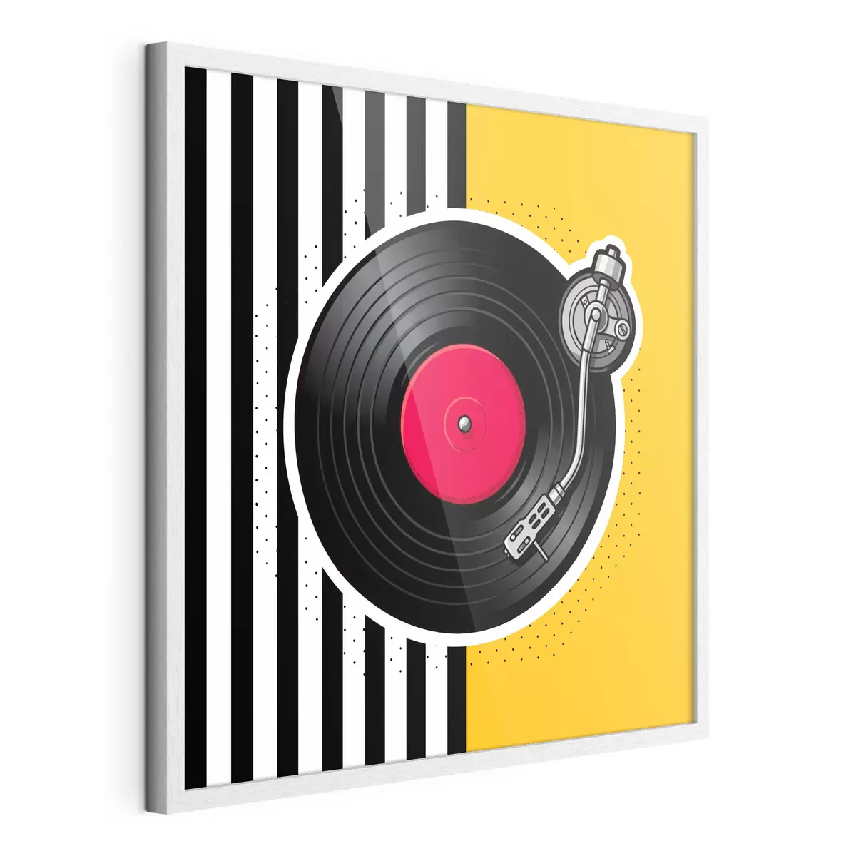 Plakat Stylowy gramofon w żywych kolorach f50789