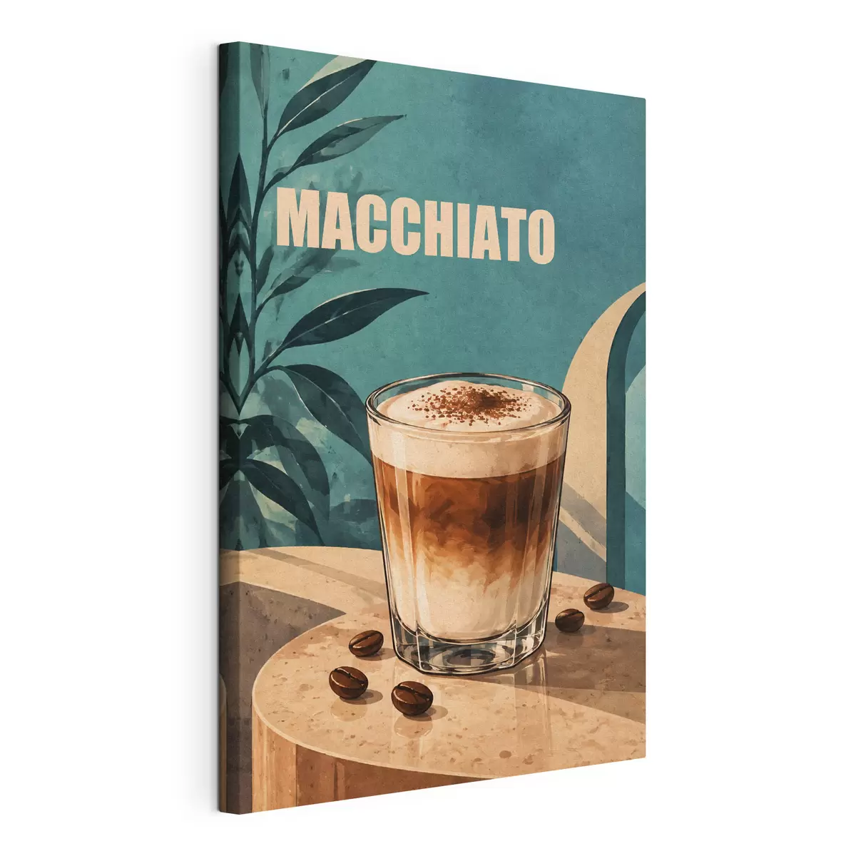 Obraz Pyszne macchiato w słoneczny dzień s50875