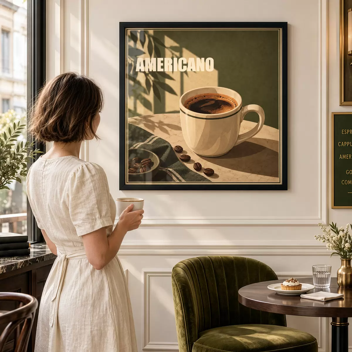 Plakat Ciesz się tą chwilą z Americano f50872
