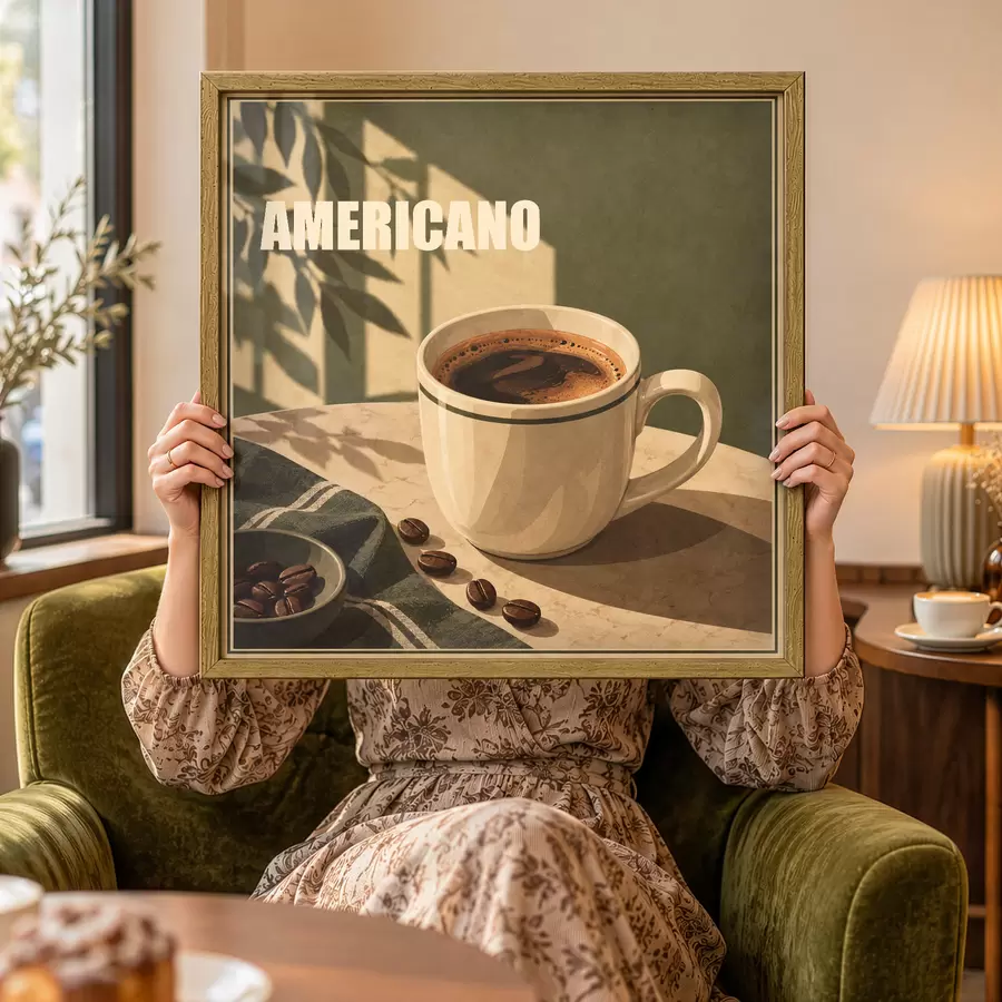Fototapeta Ciesz się tą chwilą z Americano f50872