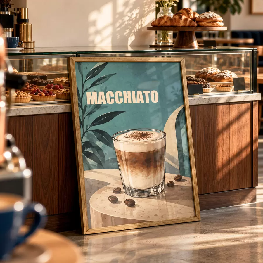 Fototapeta Pyszne macchiato w szklance f50875