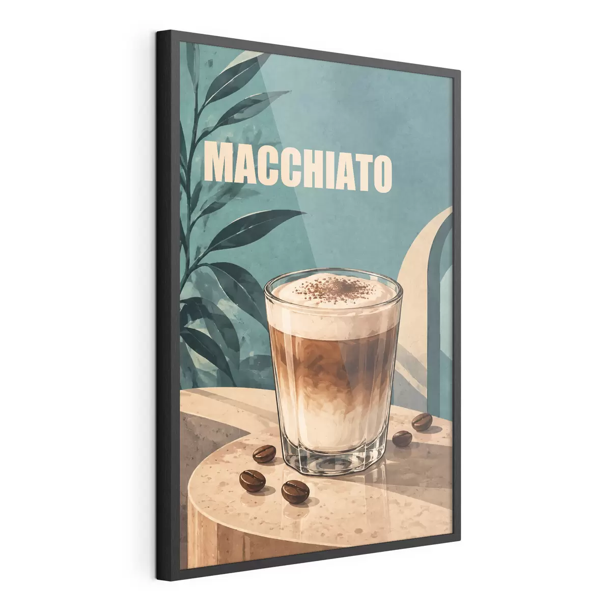Plakat Pyszne macchiato w szklance f50875