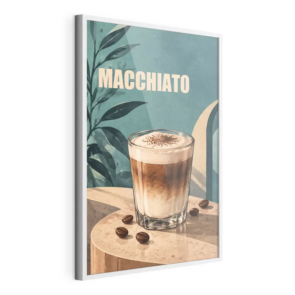 Plakat Pyszne macchiato w szklance f50875
