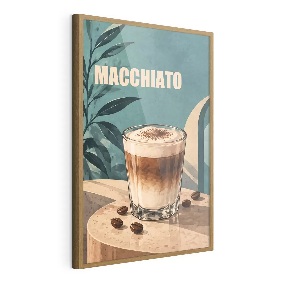Plakat Pyszne macchiato w szklance f50875