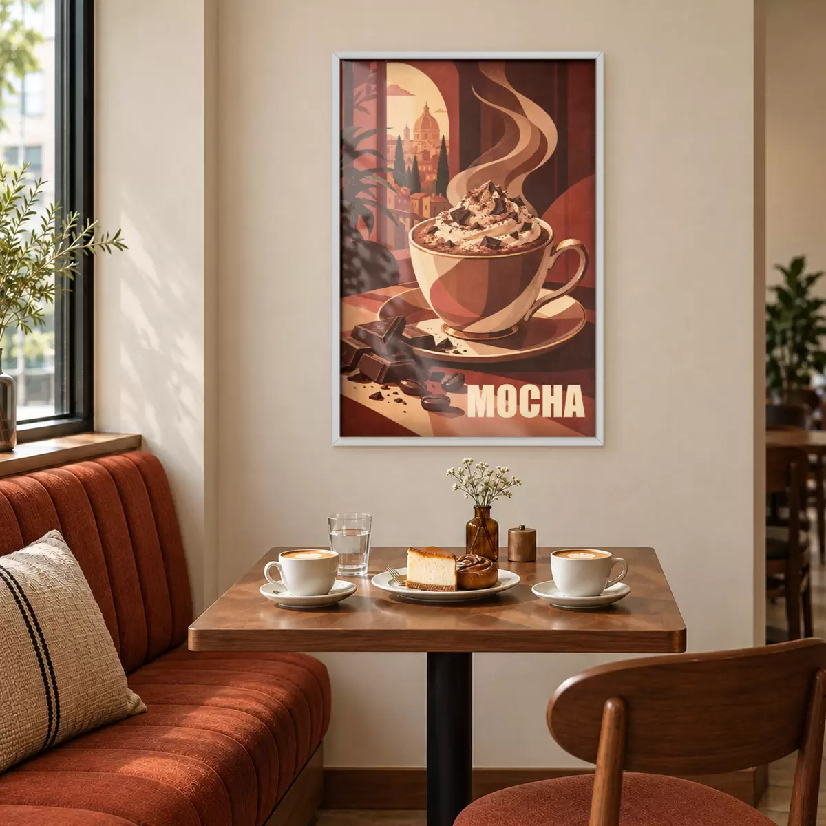 Plakat Ciepła mokka z kremową polewą f50876