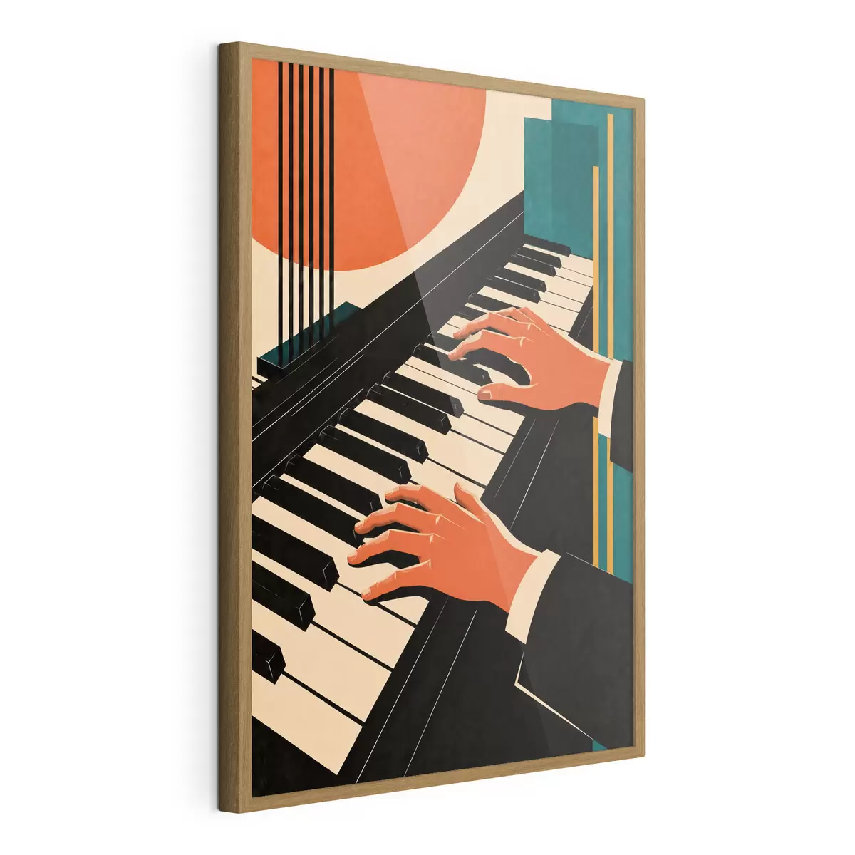 Plakat Granie melodii na klawiszach fortepianu f50922